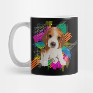 Beagle Dog Vector Mixed Painting Mug